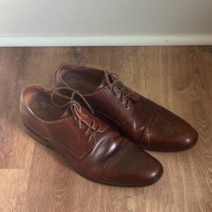 Express Brown Leather Men's Oxfords